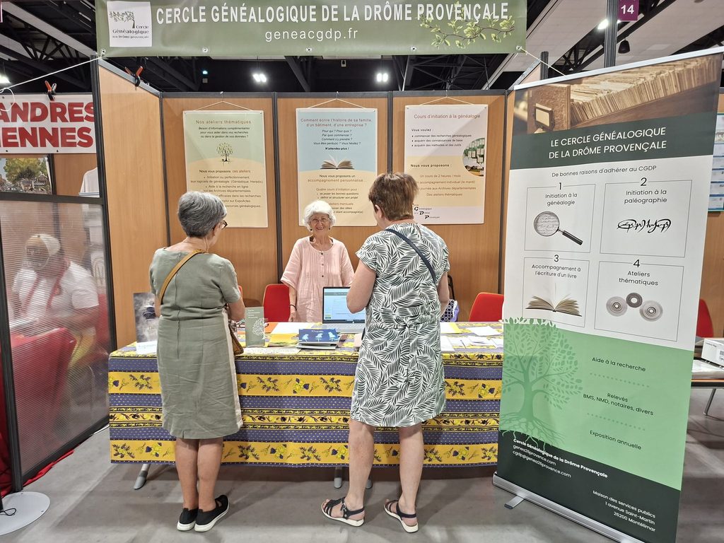 Forum des associations Montélimar 2026 - Le Cercle Généalogique de la Drôme Provençale